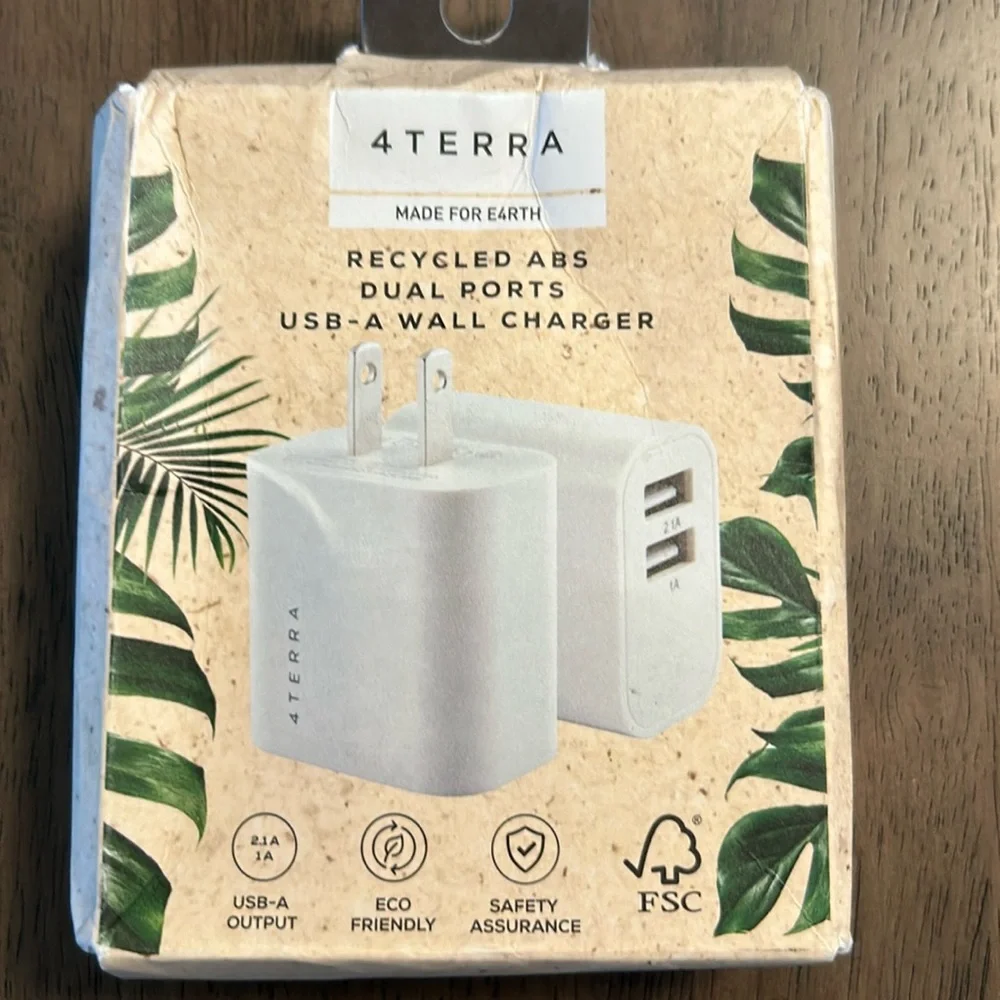 4Terra Recycled Duel Port USB-A Wall Charger